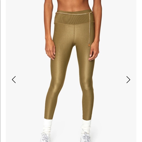 WeWoreWhat Chain High Rise Rib Leggings - Picture 4 of 4